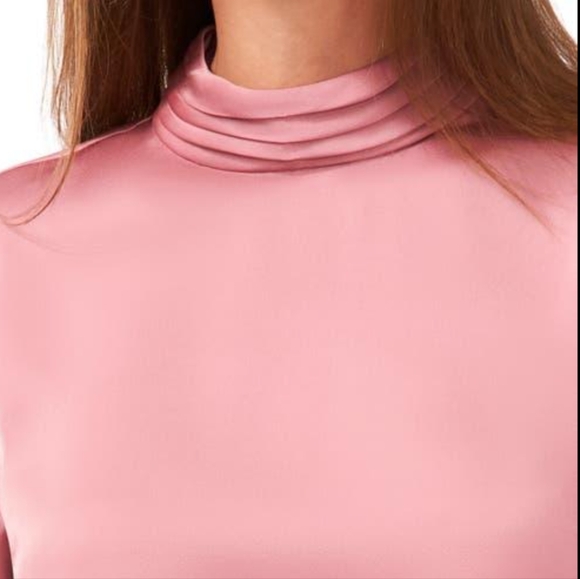 🆕 Halogen Pink Foxglove Long Sleeve Top Blouse Mock Neck Trumpet Sleeves XL - Picture 15 of 16